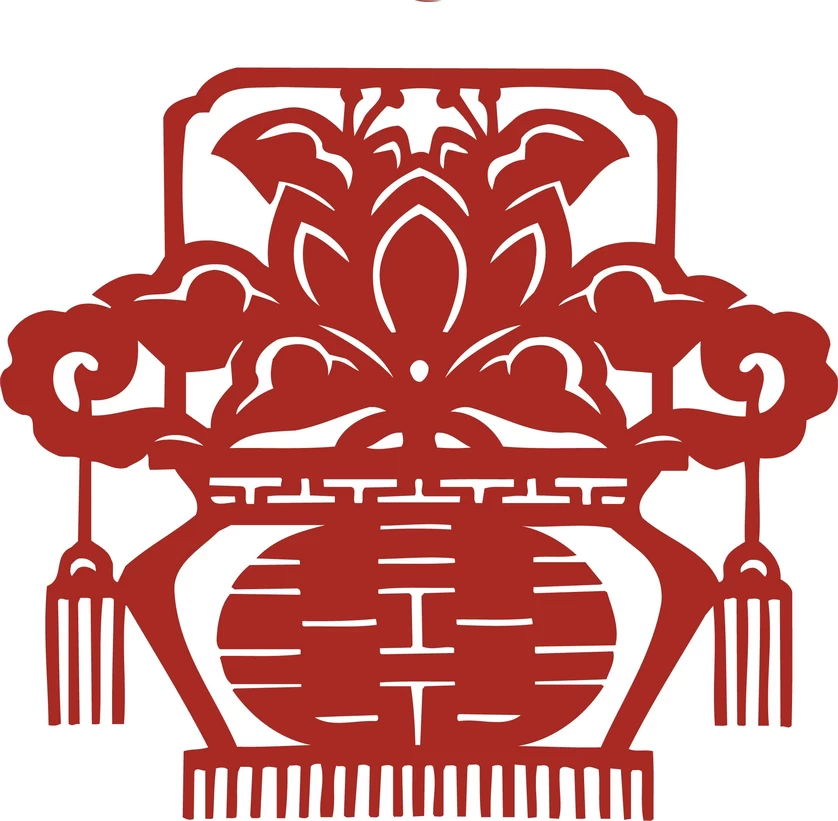 中国风中式传统喜庆民俗人物动物窗花剪纸插画边框AI矢量PNG素材【2850】